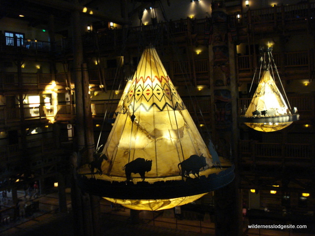 Lobby Tee Pee Chandeliers